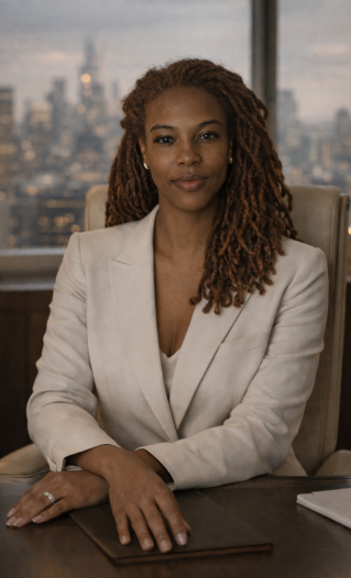 Portrait of a smiling female doctor in a white coat, exuding professionalism and confidence.